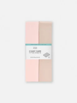 Spannbettlaken für Kingsize-Betten, 2er-Pack
