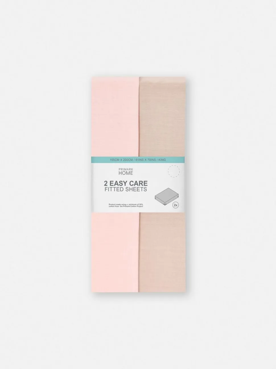 Spannbettlaken für Kingsize-Betten, 2er-Pack