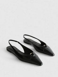 Spitze, flache Slingbacks