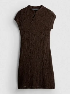 Spitzen-Minikleid mit Stehkragen