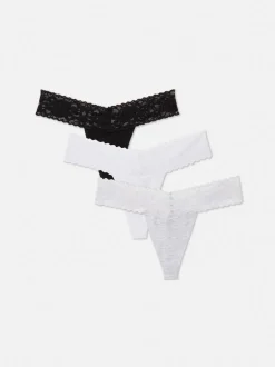Spitzentangas, 3er-Pack