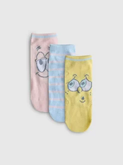 „SpongeBob Schwammkopf“ Baumwoll-Sneakersocken, 3er-Pack