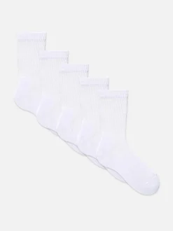 Sportliche Crew-Socken, 5er-Pack