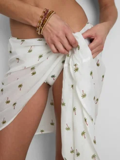 Strand-Sarong mit Muster