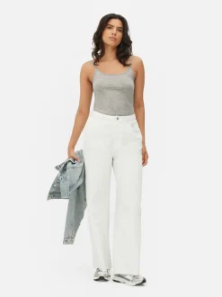 Stretch-Camisole mit U-Ausschnitt