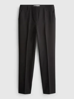 Stretchhose mit mittlerer Leibhöhe und Bügelfalten