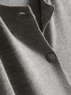 Strickcardigan mit Rundhalsausschnitt