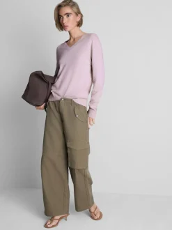 Strickpullover mit V-Ausschnitt