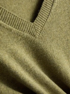 Strickpullover mit V-Ausschnitt