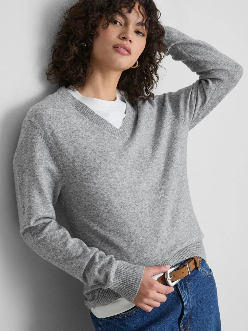 Strickpullover mit V-Ausschnitt