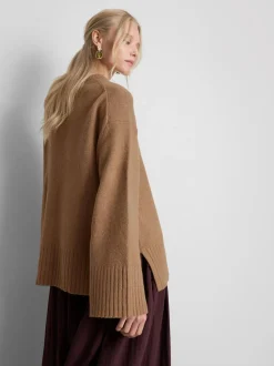 Strickpullover mit weiten Ärmeln