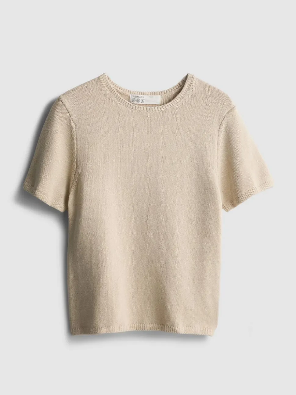 Strick-T-Shirt aus reiner Baumwolle
