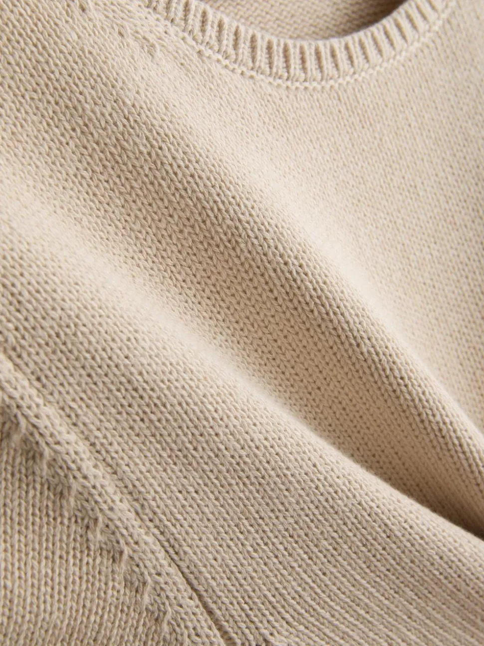 Strick-T-Shirt aus reiner Baumwolle