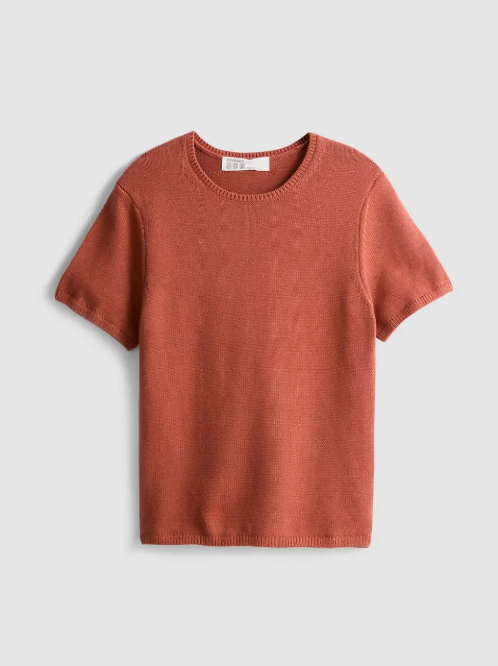 Strick-T-Shirt aus reiner Baumwolle