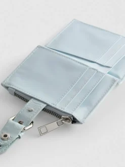 Strukturierte Brieftasche mit Reißverschluss