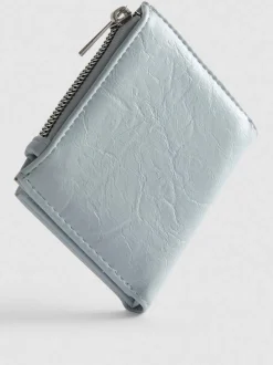 Strukturierte Brieftasche mit Reißverschluss