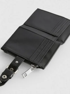 Strukturierte Brieftasche mit Reißverschluss