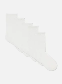 Strukturierte Crewsocken, 5er-Pack