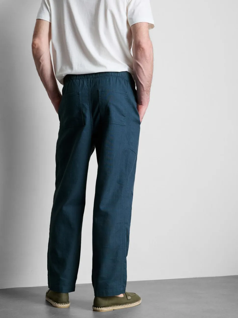 Strukturierte Hose mit Kordelzug
