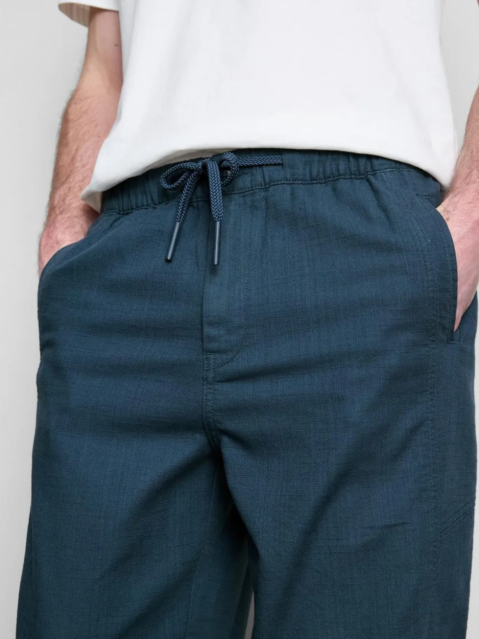 Strukturierte Hose mit Kordelzug