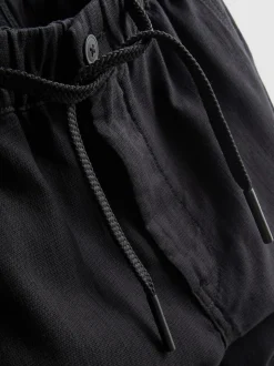 Strukturierte Hose mit Kordelzug