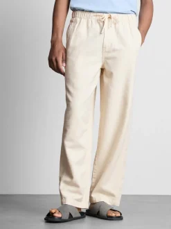 Strukturierte Hose mit Kordelzug