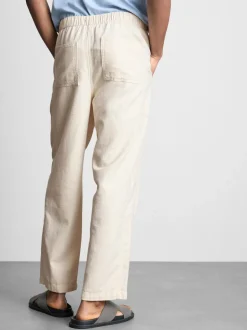 Strukturierte Hose mit Kordelzug