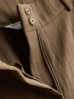 Strukturierte Hose mit weitem Bein