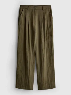 Strukturierte, lässige Hose mit mittlerer Leibhöhe