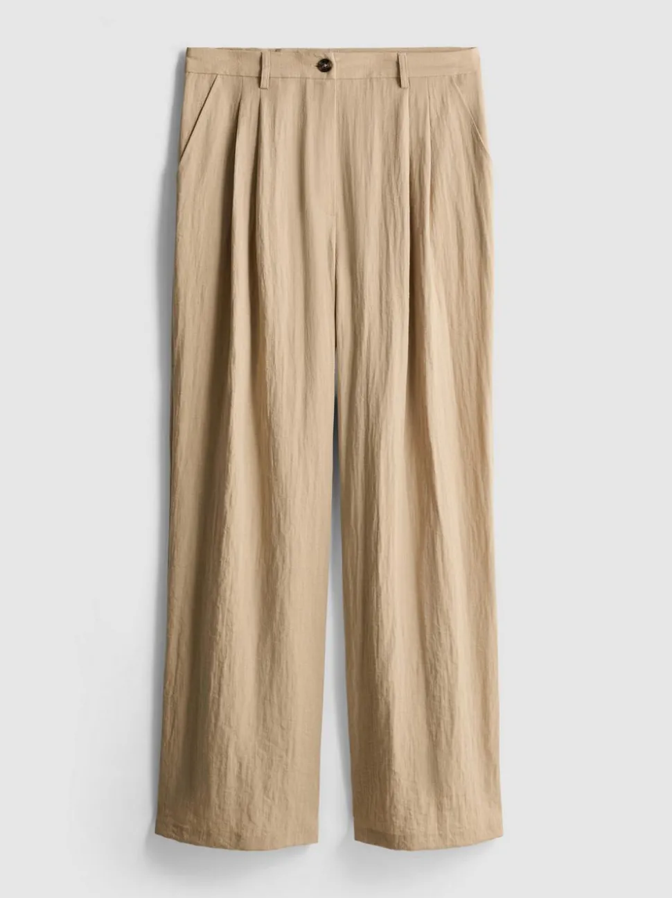 Strukturierte, lässige Hose mit mittlerer Leibhöhe