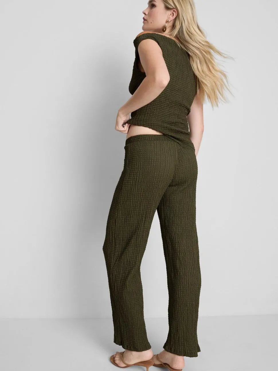 Strukturierte Marlene-Hose