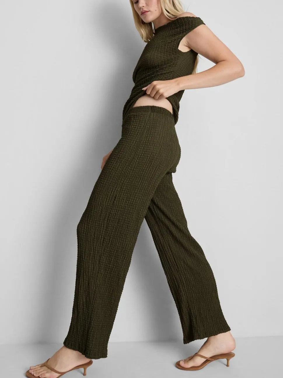 Strukturierte Marlene-Hose