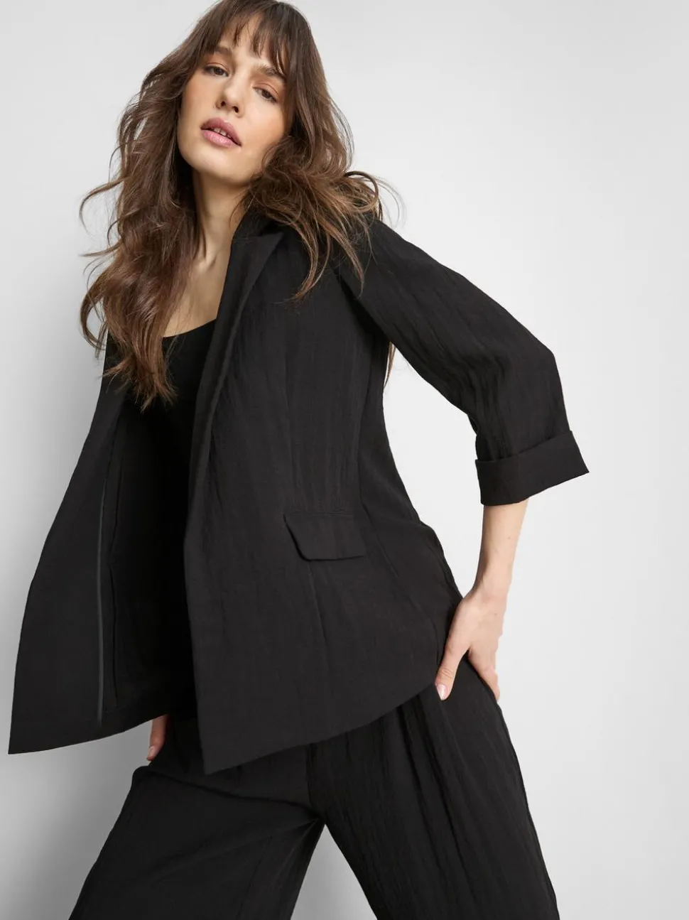 Strukturierter Blazer mit Reverskragen