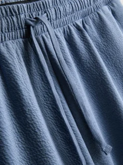 Strukturierte Schlafanzugshorts mit Kordelzug