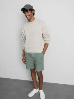 Strukturierte Shorts mit Kordelzug