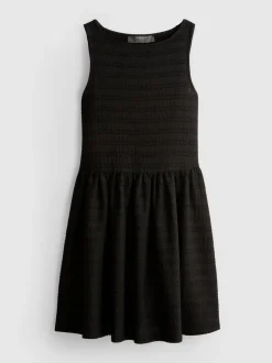 Strukturiertes Minikleid in Knitteroptik