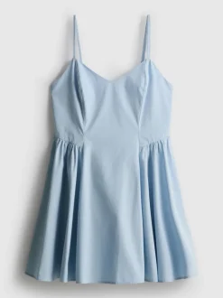 Strukturiertes Minikleid in Korsagen-Optik