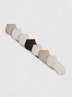 Strukturierte Sneakersocken, 7er-Pack