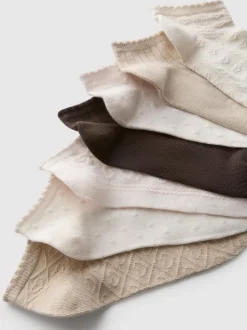 Strukturierte Sneakersocken, 7er-Pack