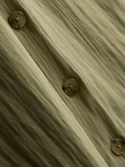 Strukturiertes Neckholder-Top mit Knopfleiste