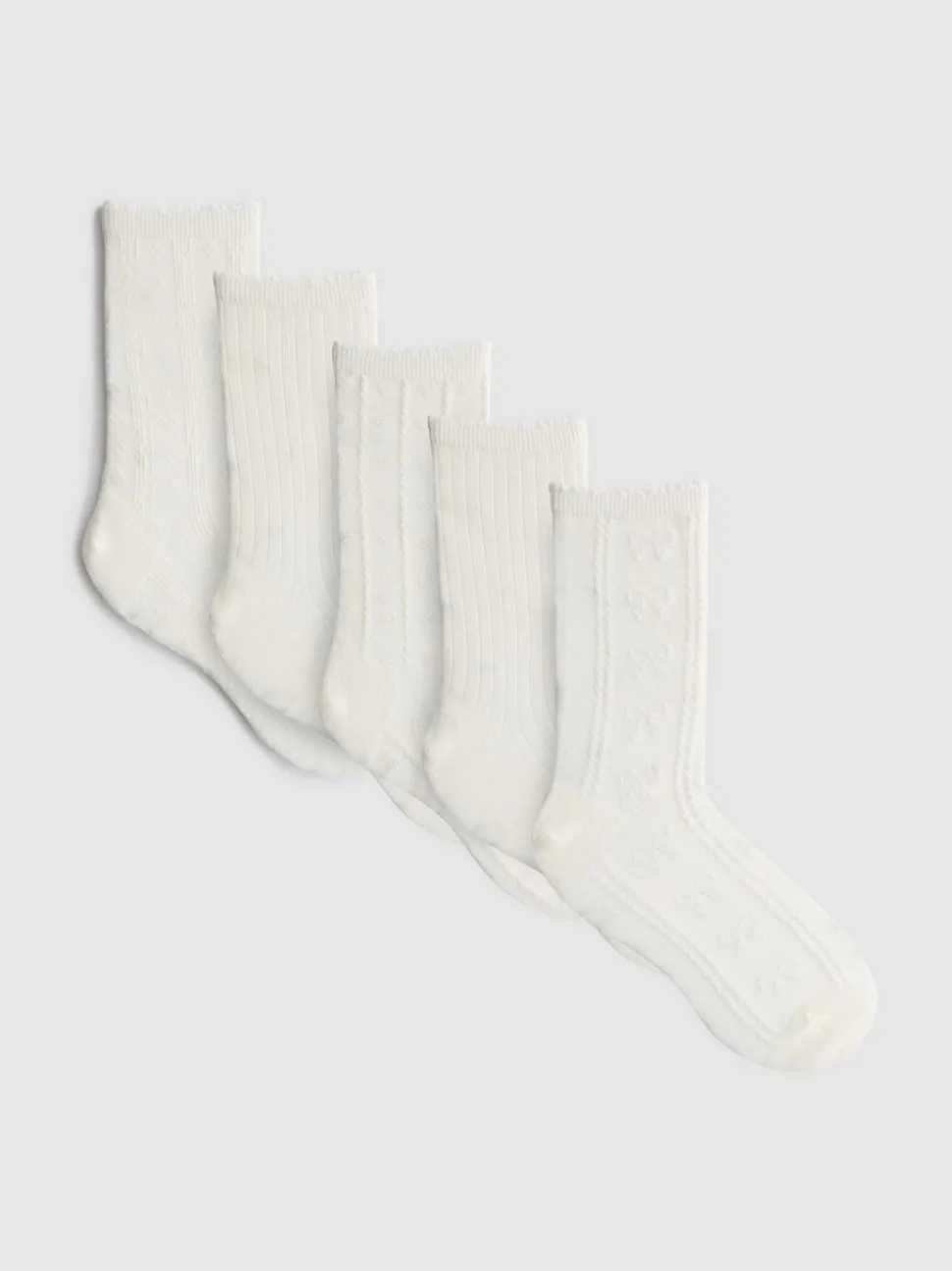 Strukturierte Socken mit hohem Baumwollanteil, 5er-Pack
