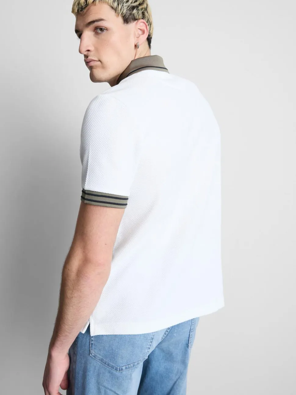 Strukturiertes Poloshirt