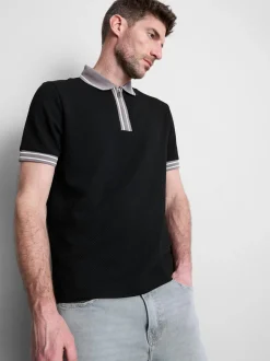 Strukturiertes Poloshirt