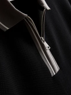 Strukturiertes Poloshirt