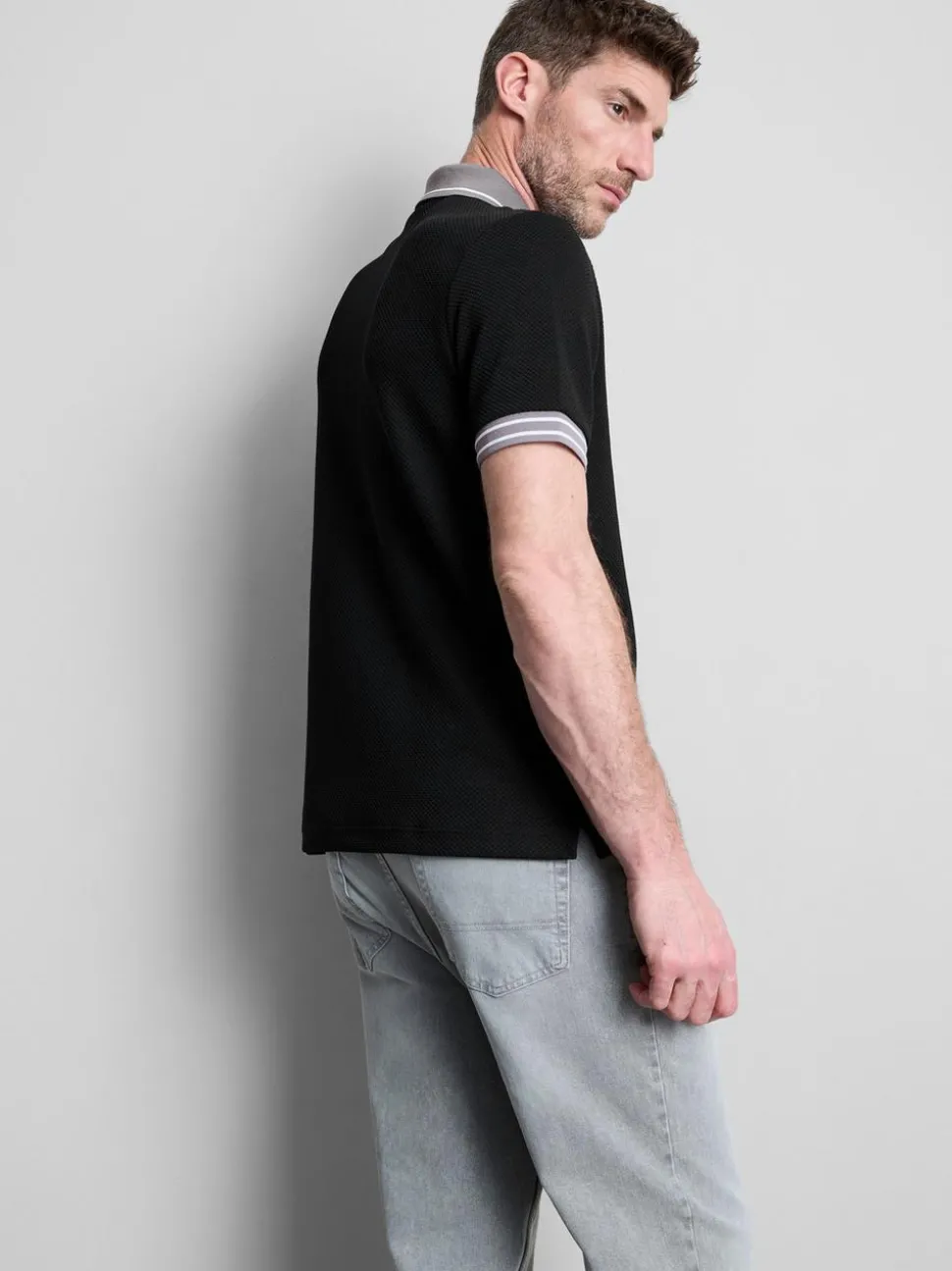 Strukturiertes Poloshirt