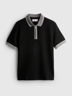 Strukturiertes Poloshirt