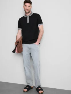 Strukturiertes Poloshirt