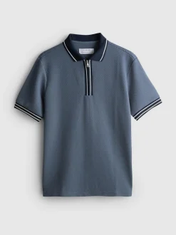 Strukturiertes Poloshirt