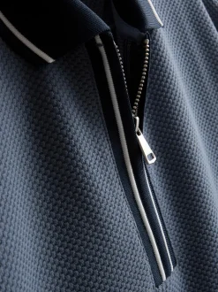 Strukturiertes Poloshirt