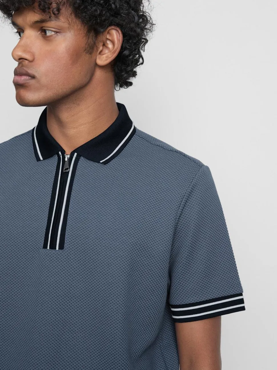 Strukturiertes Poloshirt
